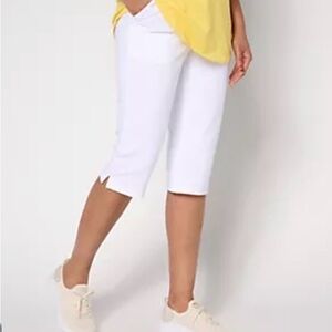 NWT QVC Denim & Co. Petite Duo Stretch Skimmer with Pockets / XSP